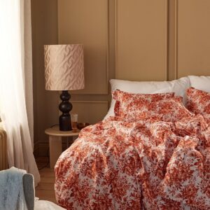 Staycation – Påslakanset Fancy Floral i satin 2 eller 3 delar – Rosa – Påslakanset – Från Homeroom