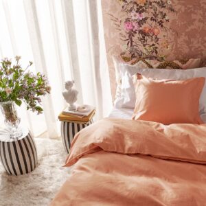 Staycation – Påslakanset Fancy i bomullssatin, 2 eller 3 delar – Rosa – Påslakanset – Från Homeroom