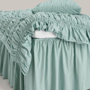 Staycation – Sängkappa Loosed i bomullspercale 60 cm – Grön – Sängkappor – Från Homeroom