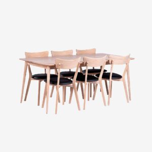 Stenexpo – Matgrupp Odense med 6 st Eksjö stol. – Vit – Matgrupp 6 personer – Från Homeroom