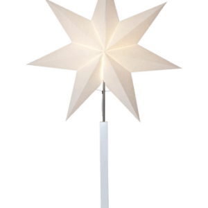 Stjärna på fot Karo 100 cm Vit