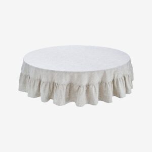 Svanefors – Duk Sabina rund – Beige – Bordsdukar – Från Homeroom