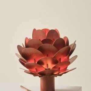 TALL bordslampa Mörkbrun