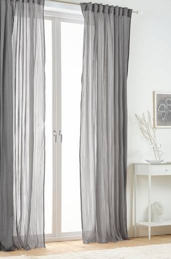 TEA multifunktionsgardin 2-pack Mellangrå