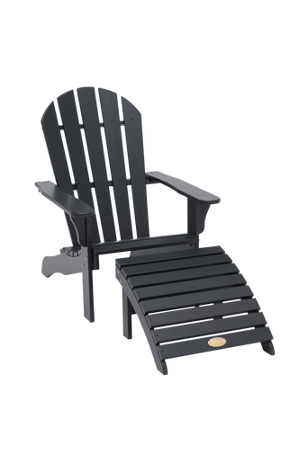 TENNESSEE fåtölj + pall Orkangrå