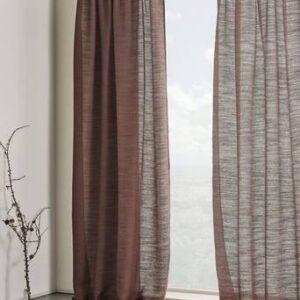 TESS multifunktionsgardin 2-pack Chokladbrun