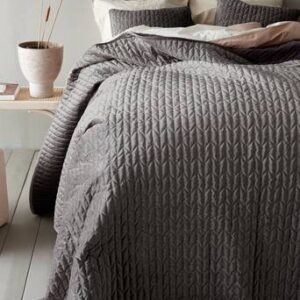 TILY överkast – enkelsäng 180x260cm Grå