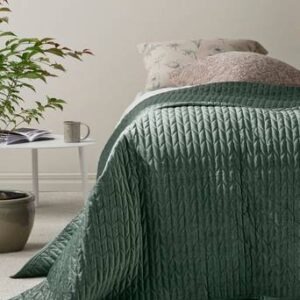 TILY överkast – enkelsäng 180x260cm Grön