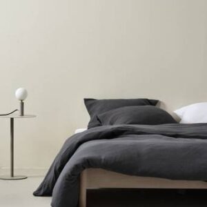 TOM påslakanset dubbelsäng – ekologisk Mörk mullvadsgrå