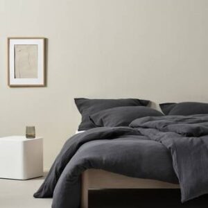 TOM påslakanset enkelsäng – ekologisk Mörk mullvadsgrå