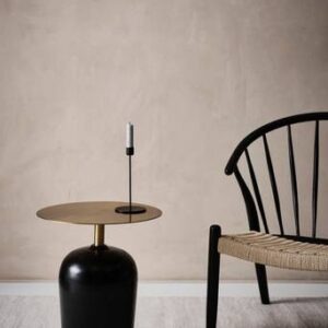 TORETTA sidobord ø 40,5 cm Svart/mässing