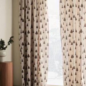 TREES multifunktionsgardin 2-pack Brun