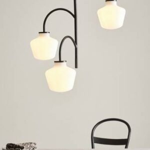 TROPEA taklampa Matt svart/vit