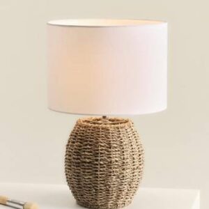 TROUVILLE bordslampa Natur/vit