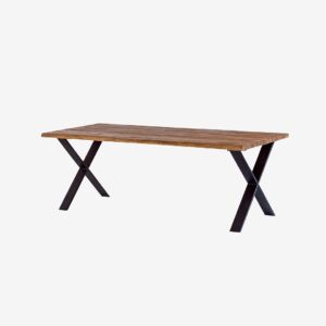 Torkelson – Matbord Exxet 210 cm med X-ben i metall – Brun – Matbord – Från Homeroom