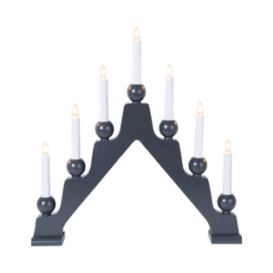 Träljusstake Emma Grå