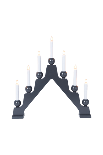 Träljusstake Emma Grå