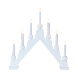 Träljusstake Emma Vit