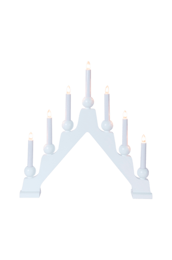 Träljusstake Emma Vit