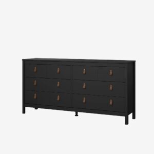 Tvilum – Madrid Dubbel byrå 4+4 lådor – Svart – Byråar – Från Homeroom