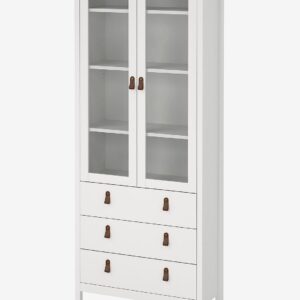 Tvilum – Madrid Kina-skåp 2 dörrar m/glas + 3 lådor – Vit – Skåp – Från Homeroom