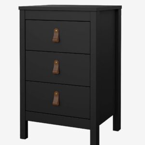 Tvilum – Madrid Nattduksbord 3 lådor – Svart – Sängbord – Från Homeroom