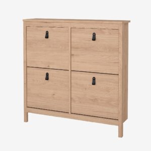 Tvilum – Madrid Skoskåp 4 svängbara dörrar – Brun – Byråar – Från Homeroom