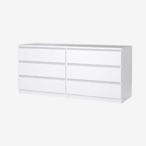 Tvilum – Naia Dubbel byrå 6 lådor – Vit – Byråar – Från Homeroom