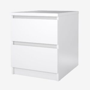 Tvilum – Naia Nattduksbord 2 lådor- Paket – Vit – Sängbord – Från Homeroom