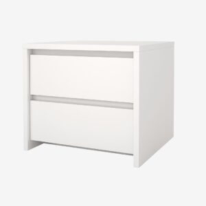 Tvilum – Nattduksbord Next 2 lådor – Vit – Sängbord – Från Homeroom