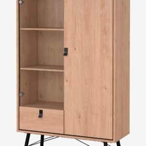 Tvilum – Vitrinskåp Ry 1 dörr + 1 glasdörr + 1 låda – Brun – Skåp – Från Homeroom