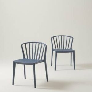 VÄBY utestol 2-pack Mörkblå