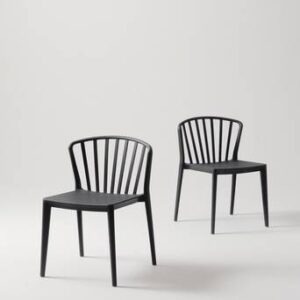 VÄBY utestol 2-pack Svart