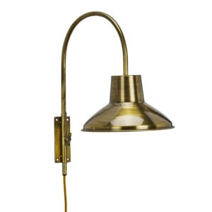 VÄGGLAMPA Antik Mässing