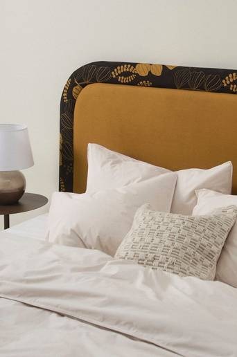 VÅGHOLMEN sänggavel 160 cm Brun/mönstrad