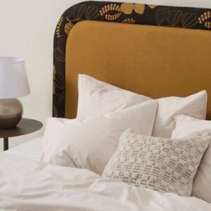 VÅGHOLMEN sänggavel 180 cm Brun/mönstrad