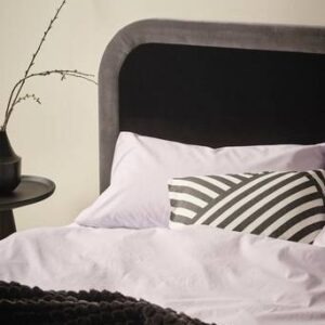 VÅGHOLMEN sänggavel 180 cm Svart/grå