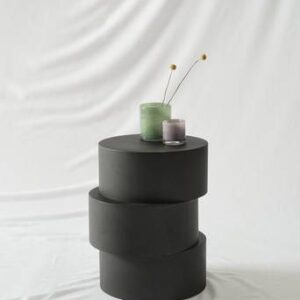 VALAAR sidobord ø 39 cm Svart