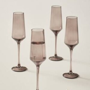VANNA champagneglas 4-pack Mörkgrå