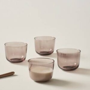 VANNA glas 4-pack Mörkgrå