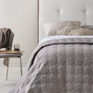 VANNA överkast – enkelsäng 180×260 cm Grå