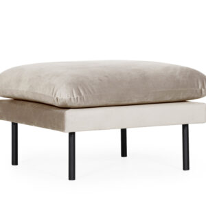 VAXHOLM Fotpall Sammet Greige