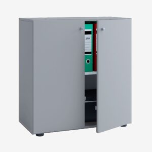 VCM – Kontorsskåp Lona L med gångjärnsdörrar – Grå – Skåp – Från Homeroom