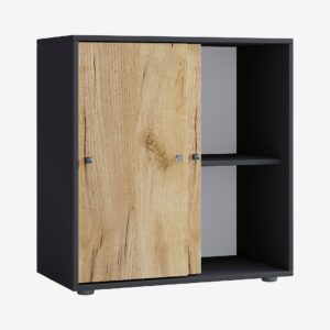 VCM – Kontorsskåp Lona L med skjutdörrar – Grå – Skåp – Från Homeroom