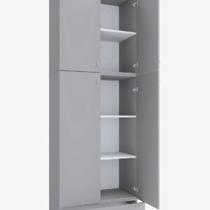 VCM – Vcm Garderob Lona Xxl gångjärnsdörrar – Med låda – Grå – Skåp – Från Homeroom