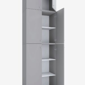 VCM – Vcm Garderob Lona Xxl gångjärnsdörrar – Med tillbehör – Grå – Skåp – Från Homeroom