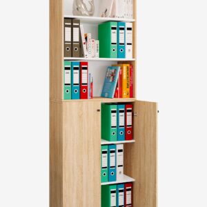 VCM – Vcm Kontorsskåp Lona 2Xl gångjärnsdörrar + hyllplan – Beige – Skåp – Från Homeroom