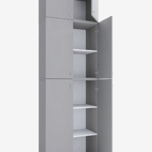 VCM – Vcm Kontorsskåp Lona Xxl gångjärnsdörrar – Med tillbehör – Grå – Skåp – Från Homeroom