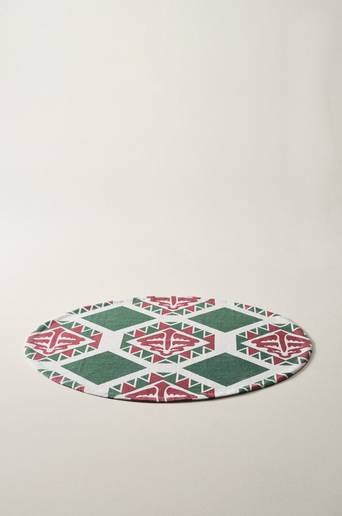 VERY MERRY slätvävd matta ø 110 cm Multi