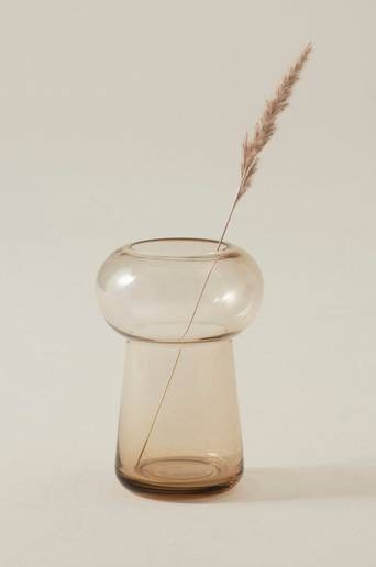 VIOLA glasvas – höjd 24 cm Ljusbrun